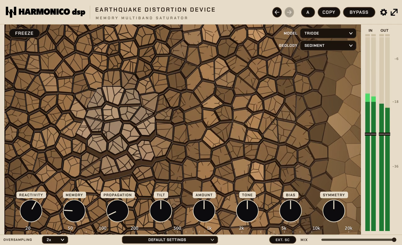 Interface de Earthquake Distortion Device